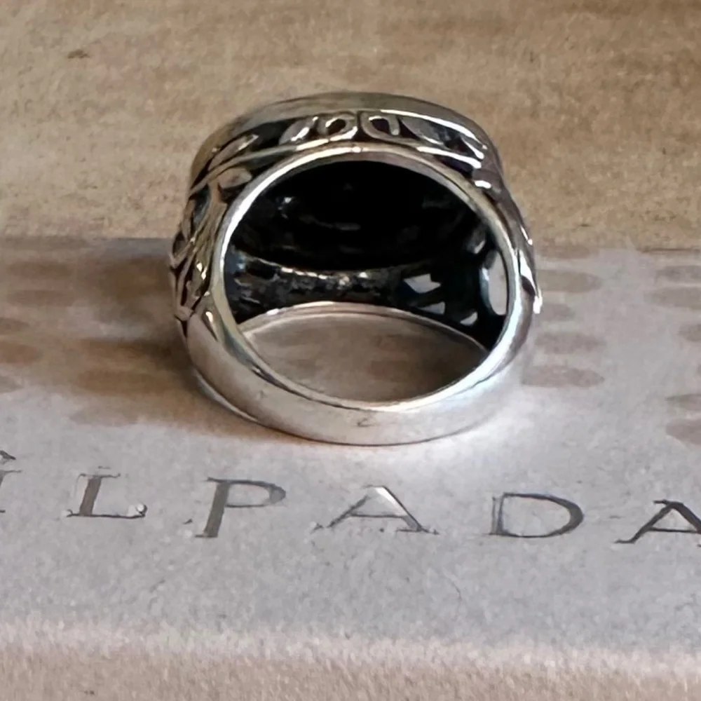 Silpada .925 Sterling Silver/Chalcedony Smoky Swirl Ring Size 7 R2045. - Picture 5 of 7